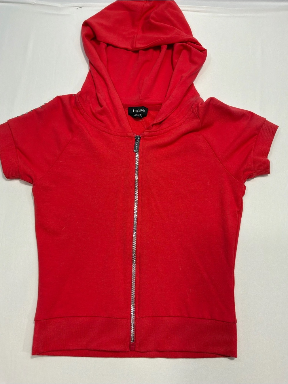 `NWT Y2K Bebe Sport Rhinestone Zip Hoodie Top S